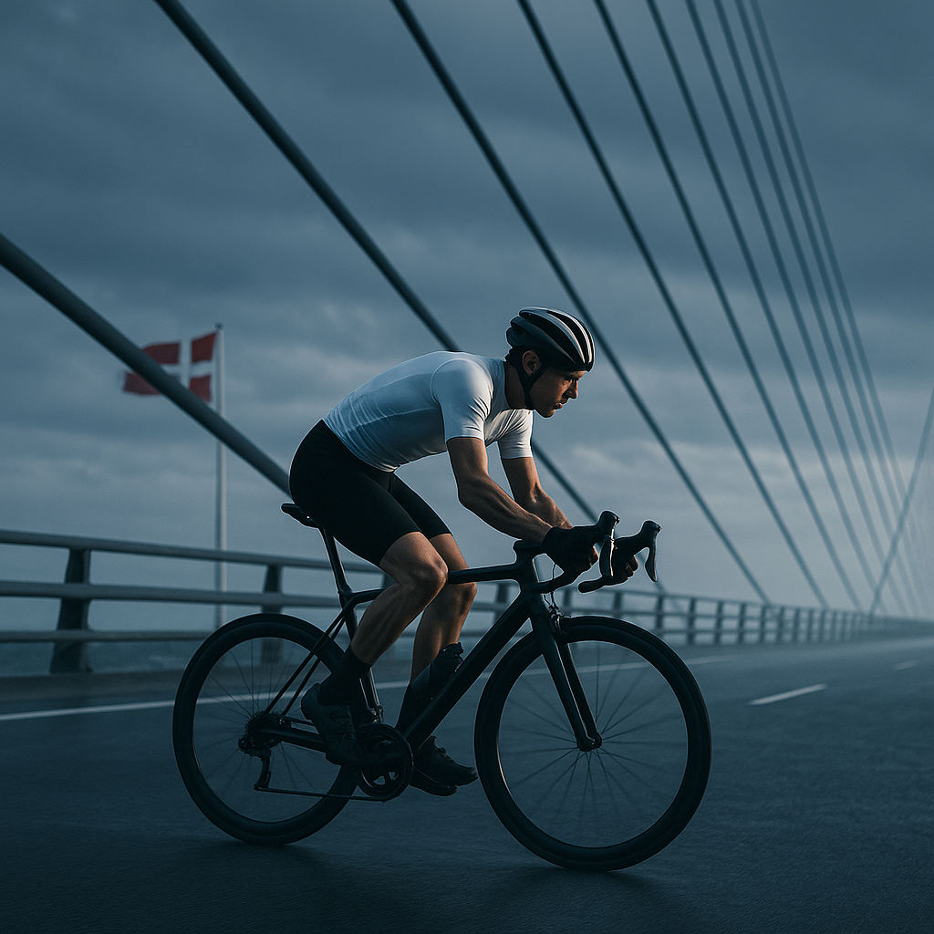 Hold linjen: sikker cykling i sidevind på broen